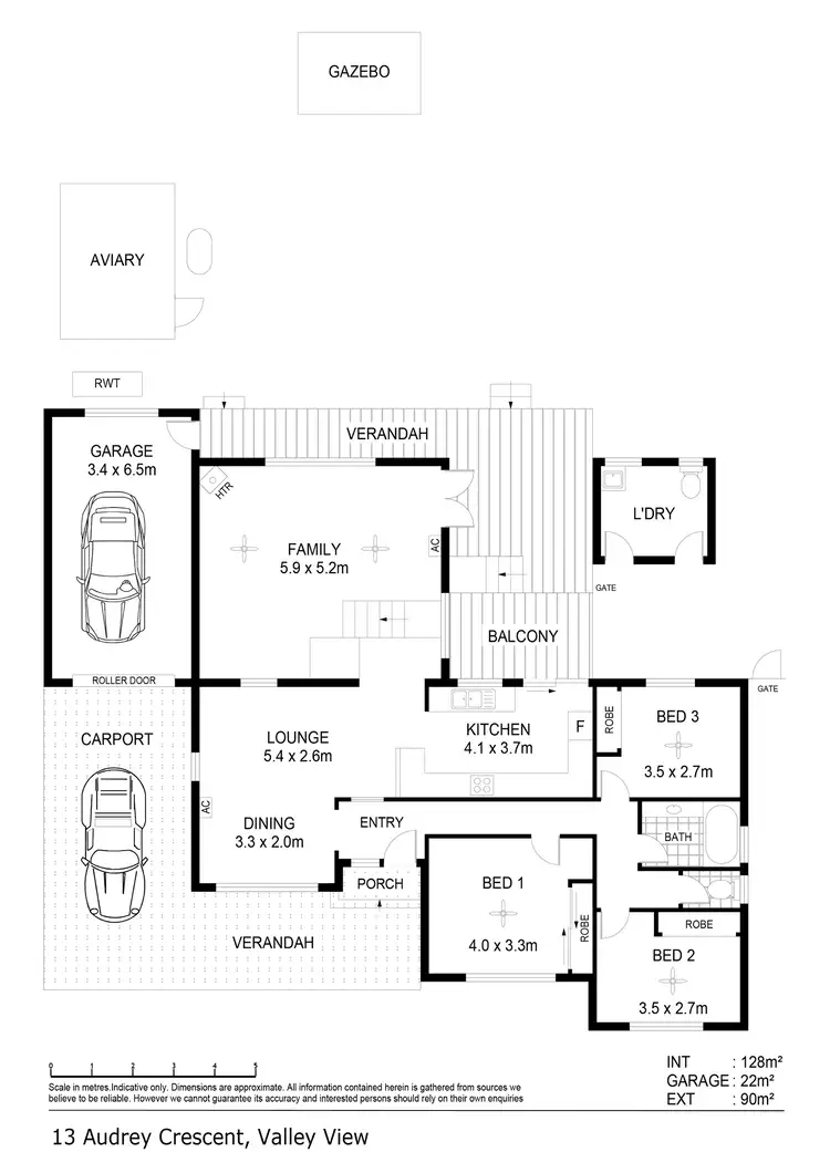 Floorplan of Homely house listing, 13 Audrey Crescent, Valley View SA 5093