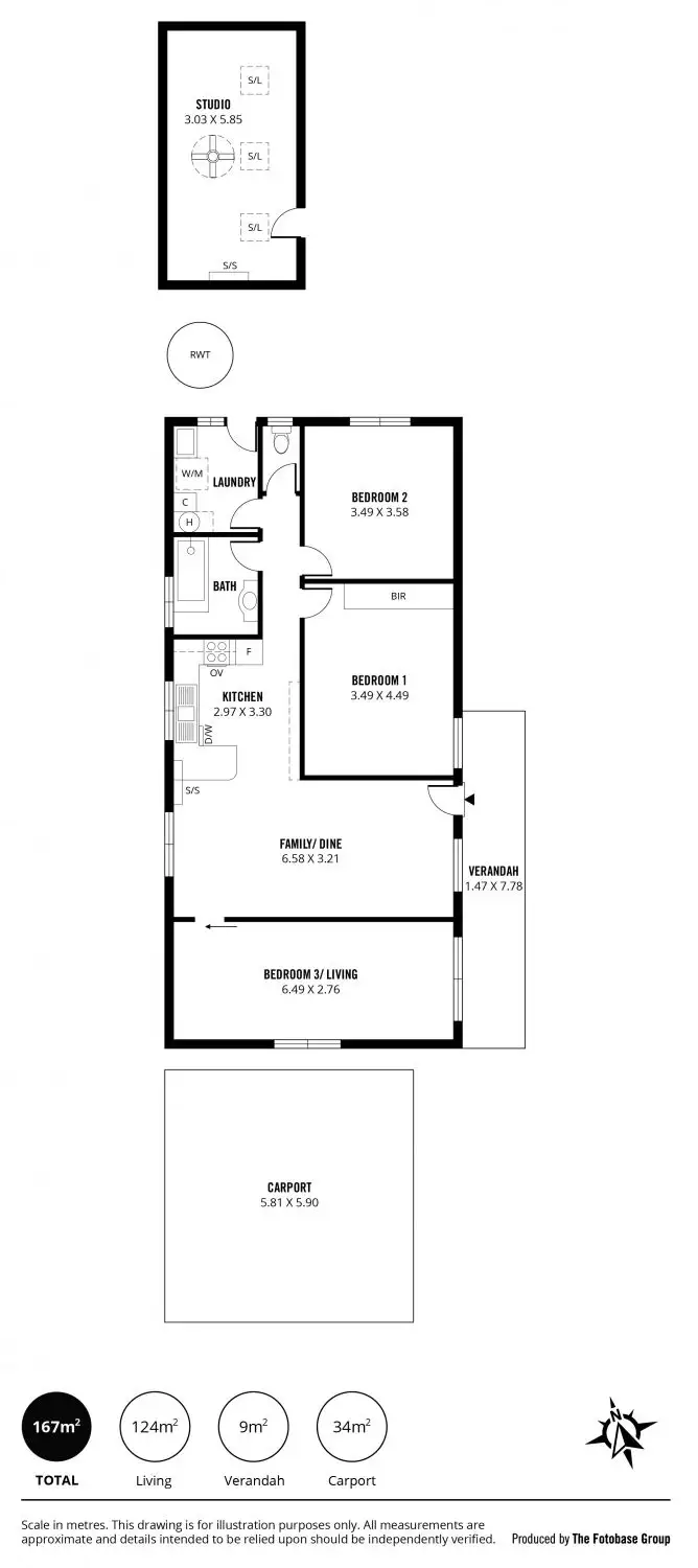 Floorplan of Homely unit listing, 1/10 Todd Street, Macclesfield SA 5153