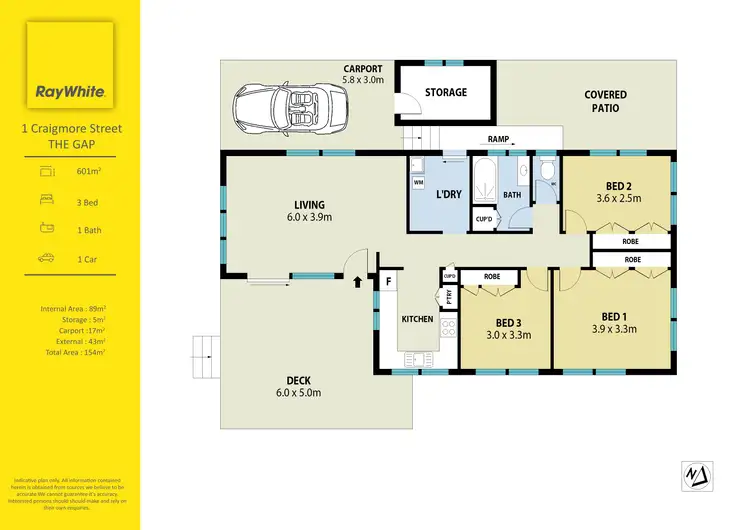 Floorplan of Homely house listing, 1 Craigmore Street, The Gap QLD 4061