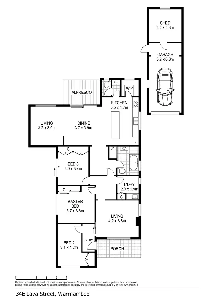 Floorplan of Homely house listing, 34E Lava Street, Warrnambool VIC 3280