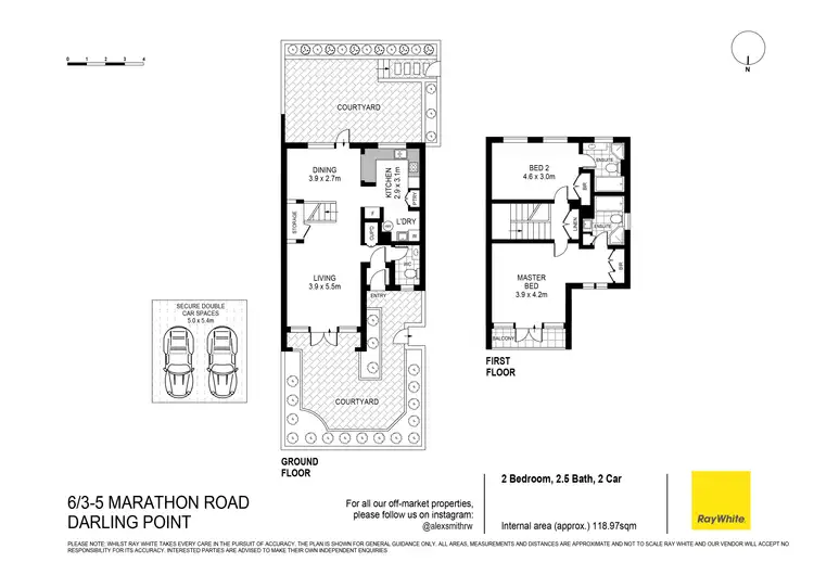 Floorplan of Homely townhouse listing, 6/3-5 Marathon Road, Darling Point NSW 2027