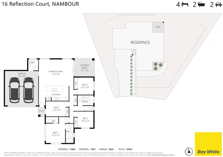 Floorplan of Homely house listing, 16 Reflection Court, Nambour QLD 4560