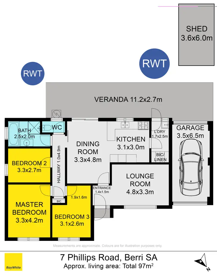 Floorplan of Homely house listing, 7 Phillips Road, Berri SA 5343
