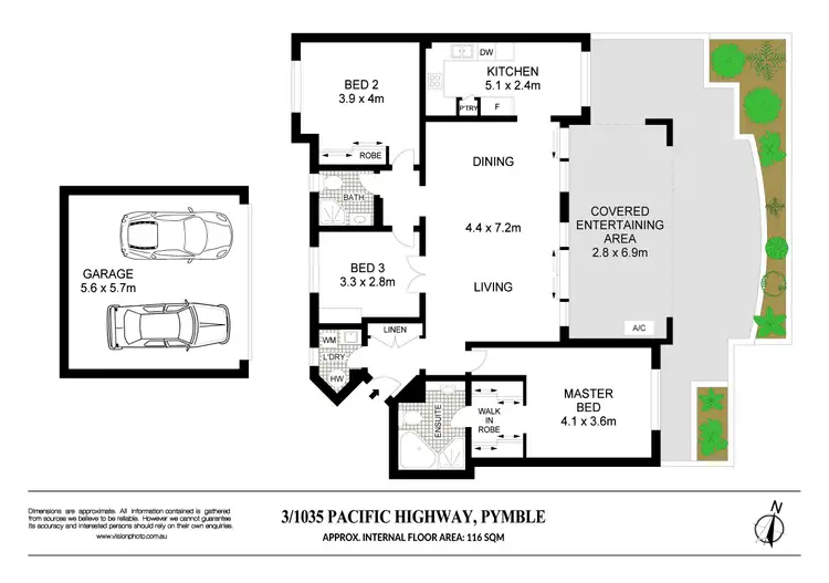 Floorplan of Homely apartment listing, 3/1035 Pacific Highway, Pymble NSW 2073