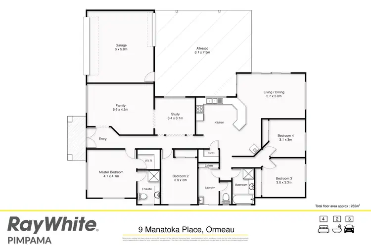 Floorplan of Homely house listing, 9 Manatoka Place, Ormeau QLD 4208