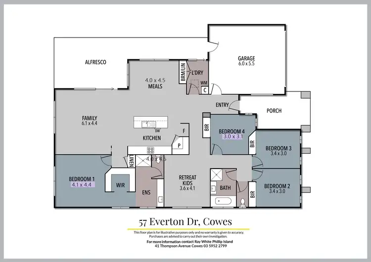 Floorplan of Homely house listing, 57 Everton Drive, Cowes VIC 3922