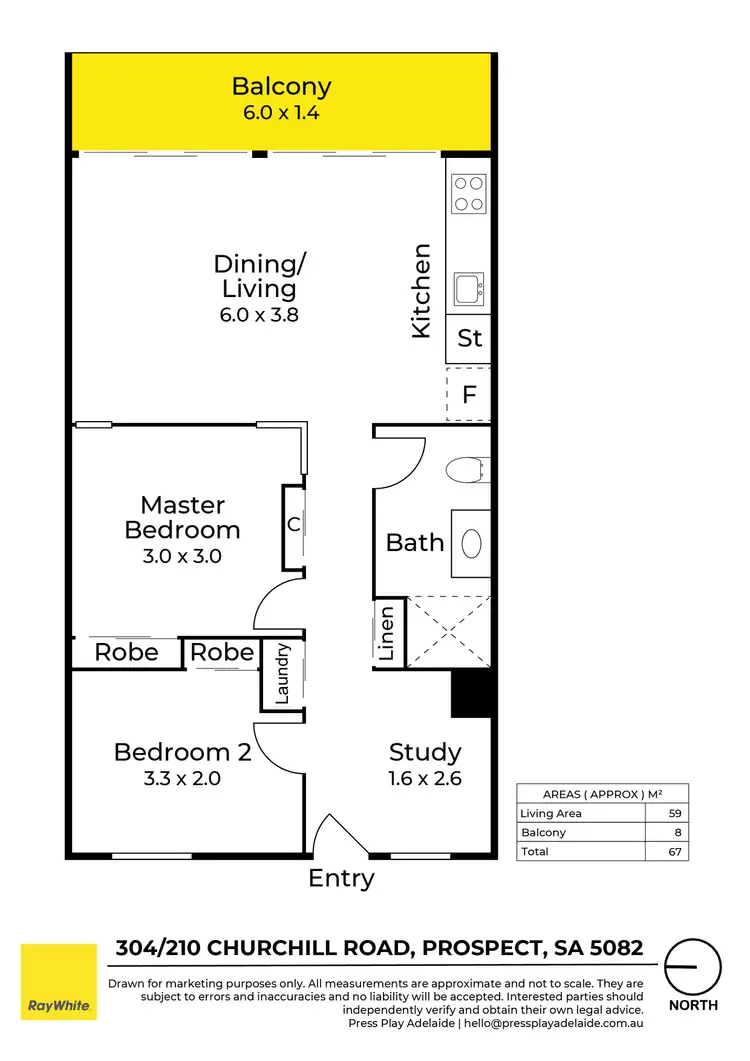 Floorplan of Homely apartment listing, 304/210 Churchill Road, Prospect SA 5082