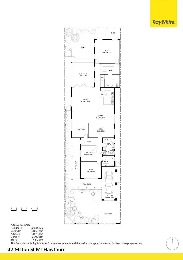 Floorplan of Homely house listing, 32 Milton Street, Mount Hawthorn WA 6016