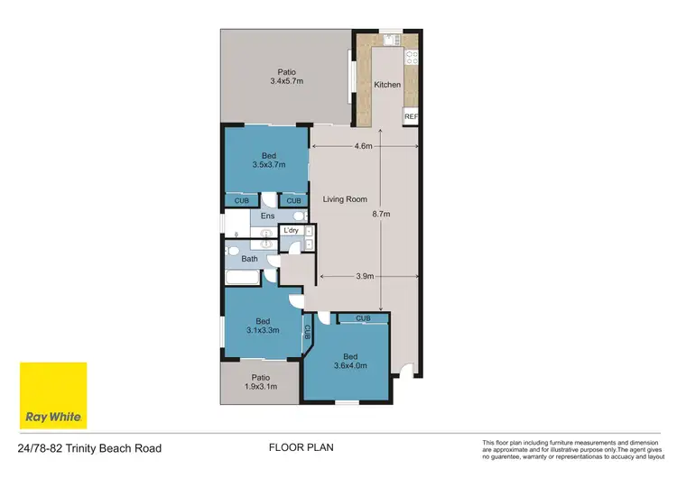 Floorplan of Homely unit listing, 24/78-82 Trinity Beach Road, Trinity Beach QLD 4879
