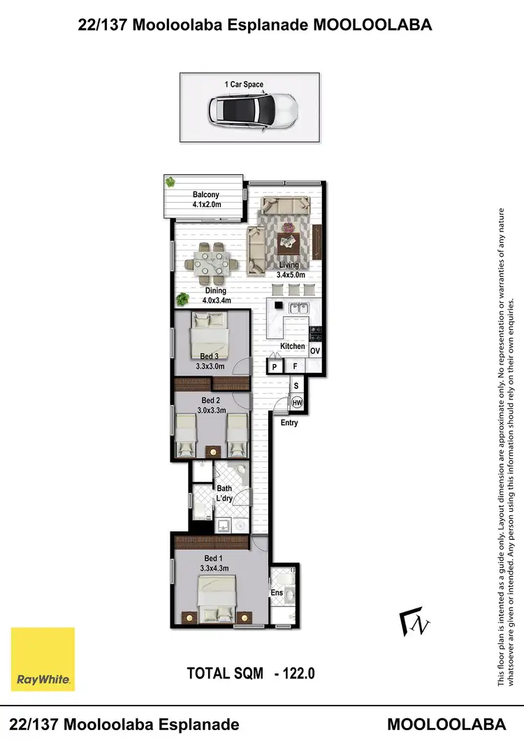 Floorplan of Homely unit listing, 22/137 Mooloolaba Esplanade, Mooloolaba QLD 4557
