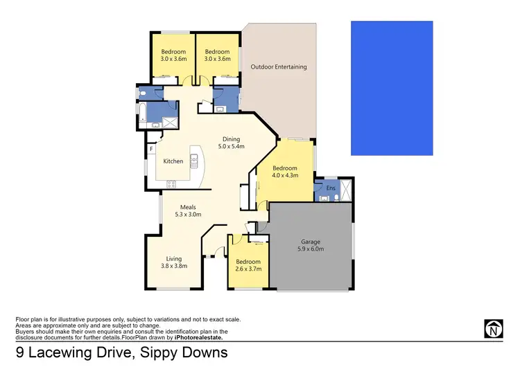 Floorplan of Homely house listing, 9 Lacewing Drive, Sippy Downs QLD 4556
