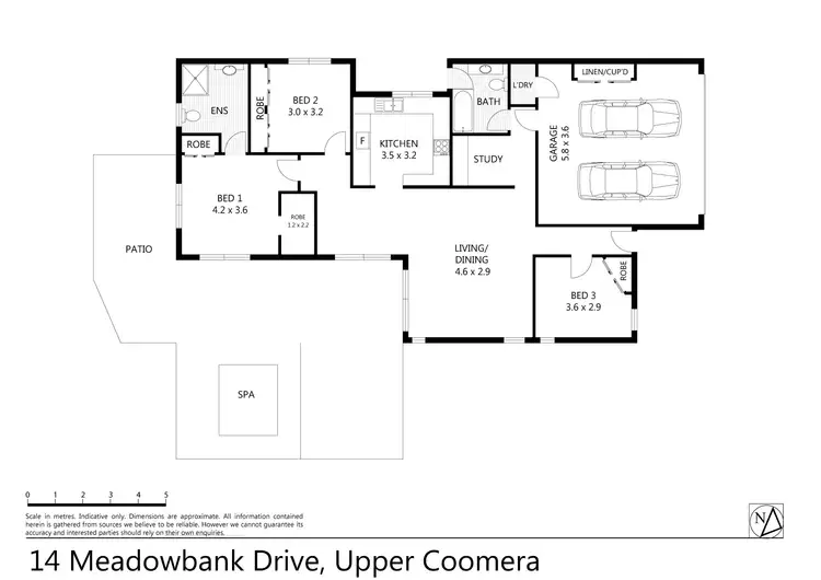 Floorplan of Homely house listing, 14 Meadowbank Drive, Upper Coomera QLD 4209