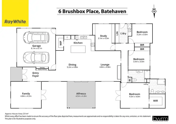 Floorplan of Homely house listing, 6 Brushbox Place, Batehaven NSW 2536