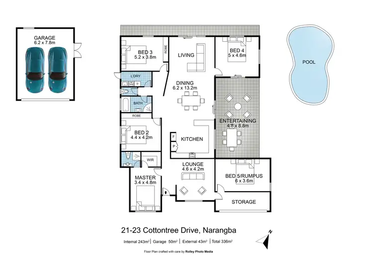 Floorplan of Homely house listing, 21-23 Cottontree Drive, Narangba QLD 4504