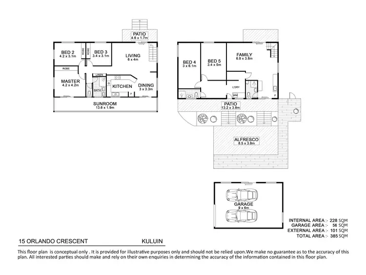 Floorplan of Homely house listing, 15 Orlando Crescent, Kuluin QLD 4558
