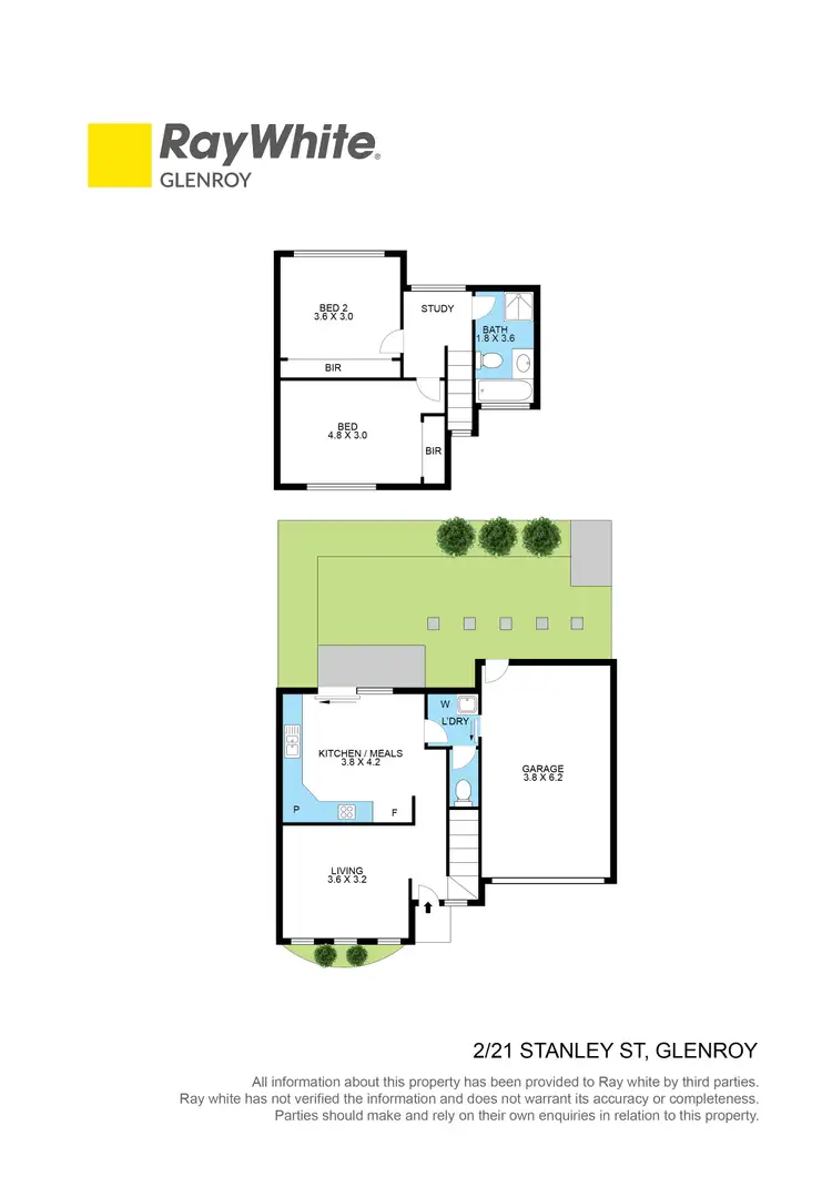 Floorplan of Homely townhouse listing, 2/21 Stanley Street, Glenroy VIC 3046