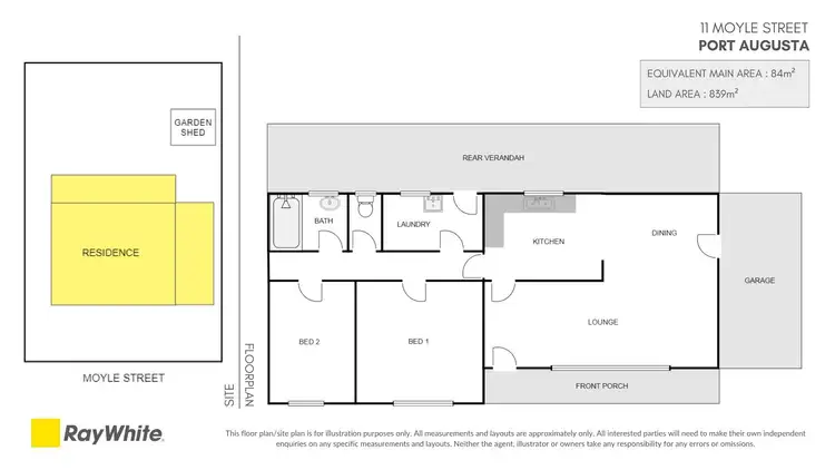 Floorplan of Homely house listing, 11 Moyle Street, Port Augusta SA 5700