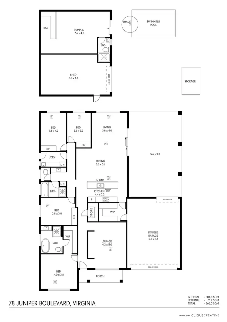 Floorplan of Homely house listing, 78 Juniper Boulevard, Virginia SA 5120