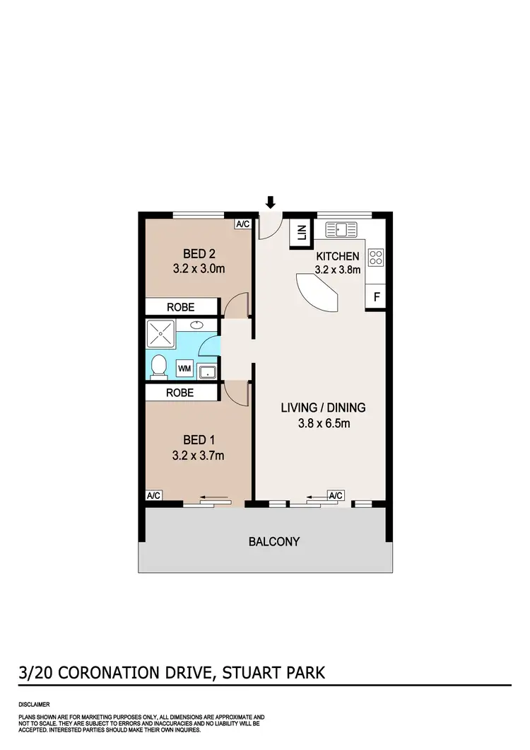 Floorplan of Homely unit listing, 3/20 Coronation Drive, Stuart Park NT 820