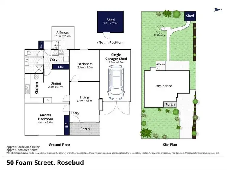 Floorplan of Homely house listing, 50 Foam Street, Rosebud VIC 3939