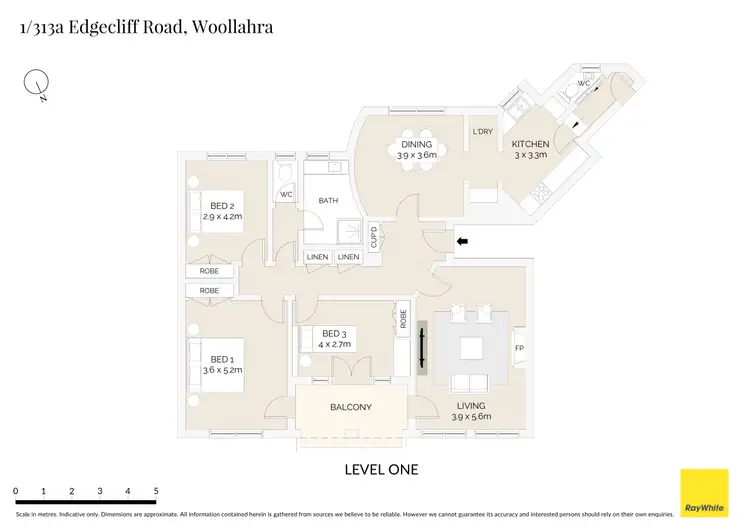Floorplan of Homely apartment listing, 1/313a Edgecliff Road, Woollahra NSW 2025
