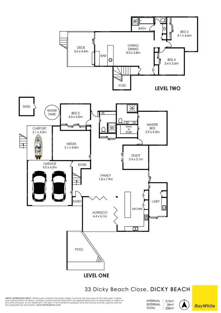 Floorplan of Homely house listing, 33 Dicky Beach Close, Dicky Beach QLD 4551