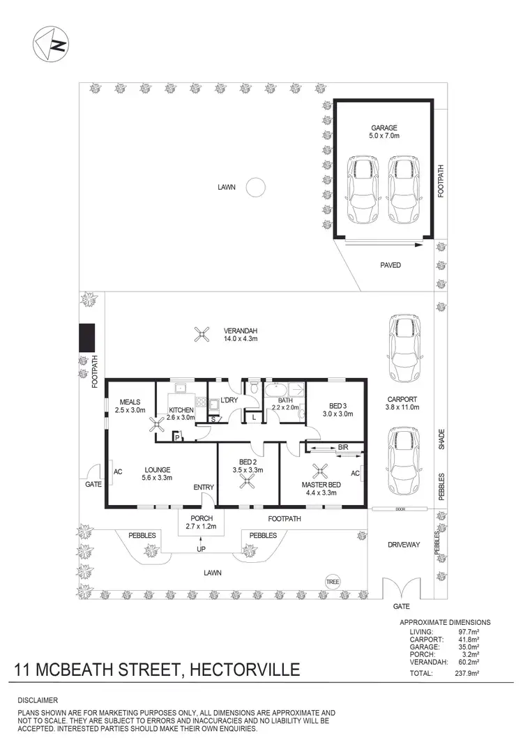 Floorplan of Homely house listing, 11 McBeath Street, Hectorville SA 5073