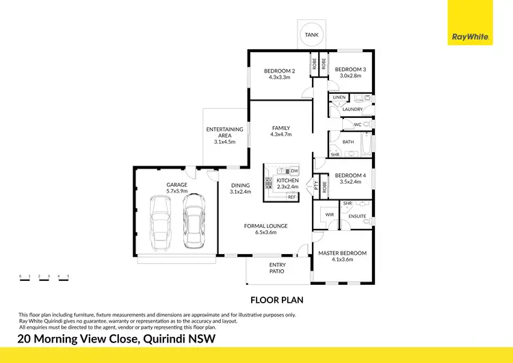 Floorplan of Homely house listing, 20 Morning View Close, Quirindi NSW 2343