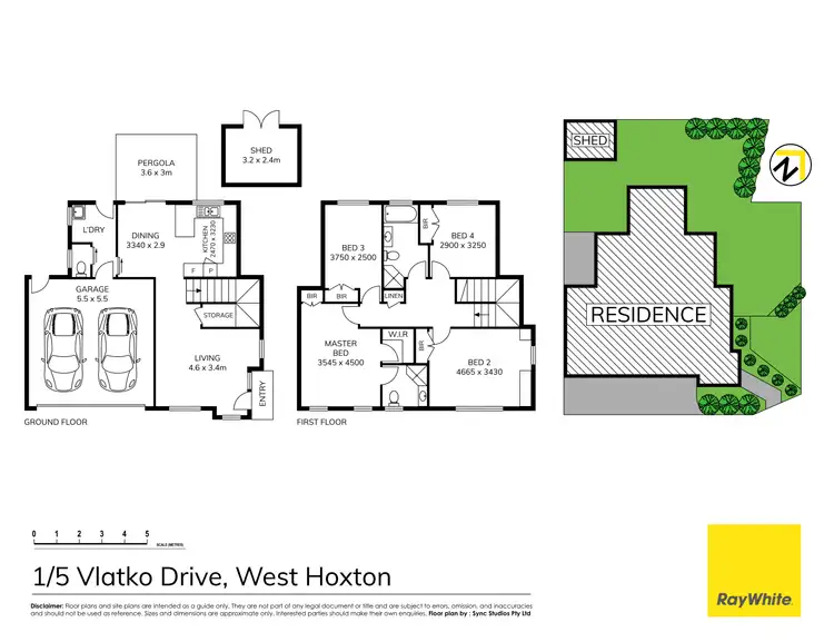 Floorplan of Homely townhouse listing, 1/5 Vlatko Drive, West Hoxton NSW 2171