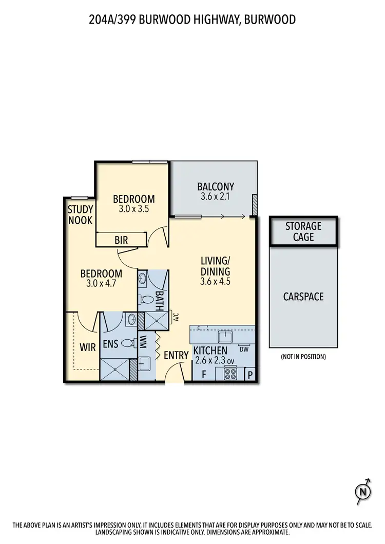 Floorplan of Homely apartment listing, 204A/399 Burwood Highway, Burwood VIC 3125