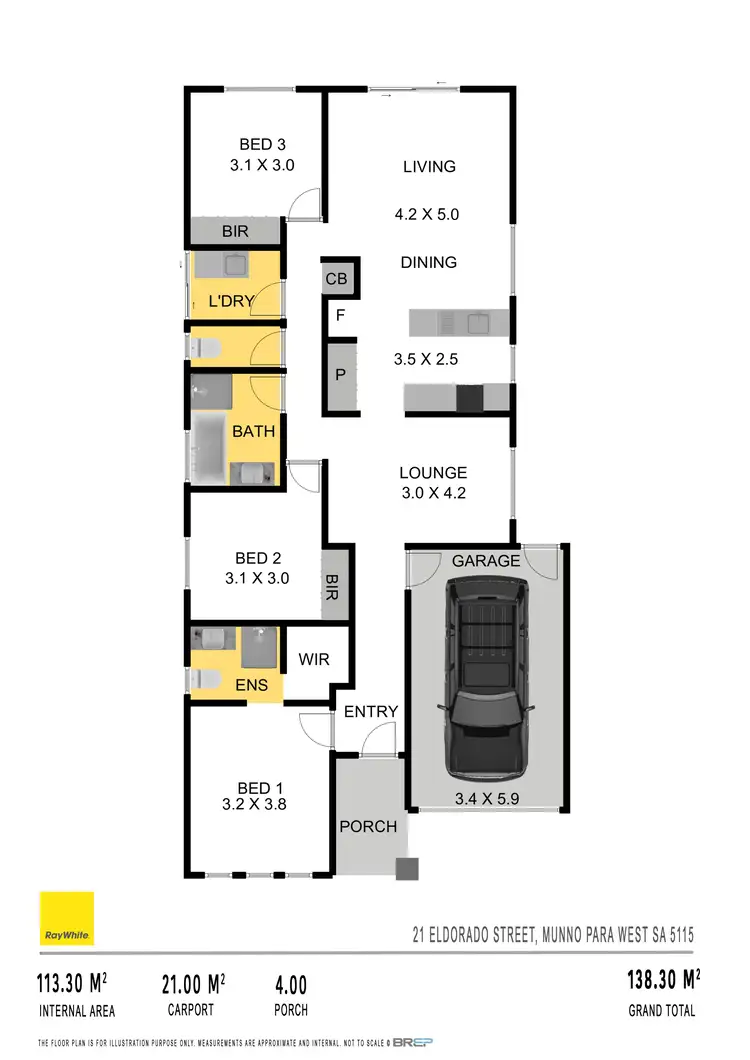 Floorplan of Homely house listing, 21 Eldorado Street, Munno Para West SA 5115