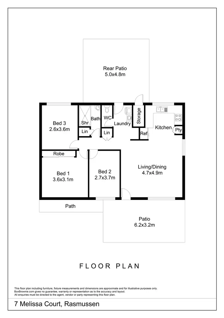 Floorplan of Homely house listing, 7 Melissa Court, Rasmussen QLD 4815