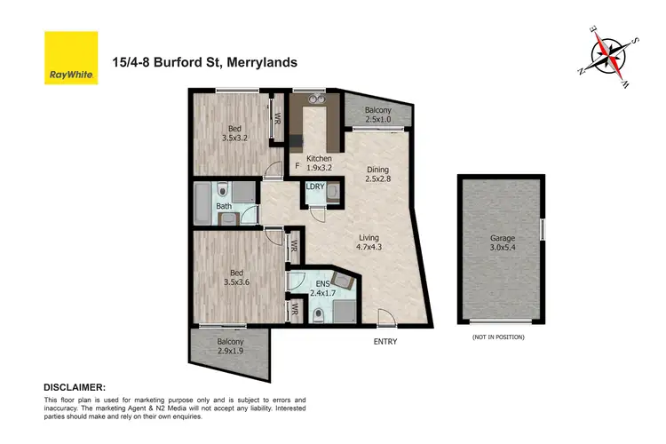 Floorplan of Homely apartment listing, 15/4-8 Burford Street, Merrylands NSW 2160