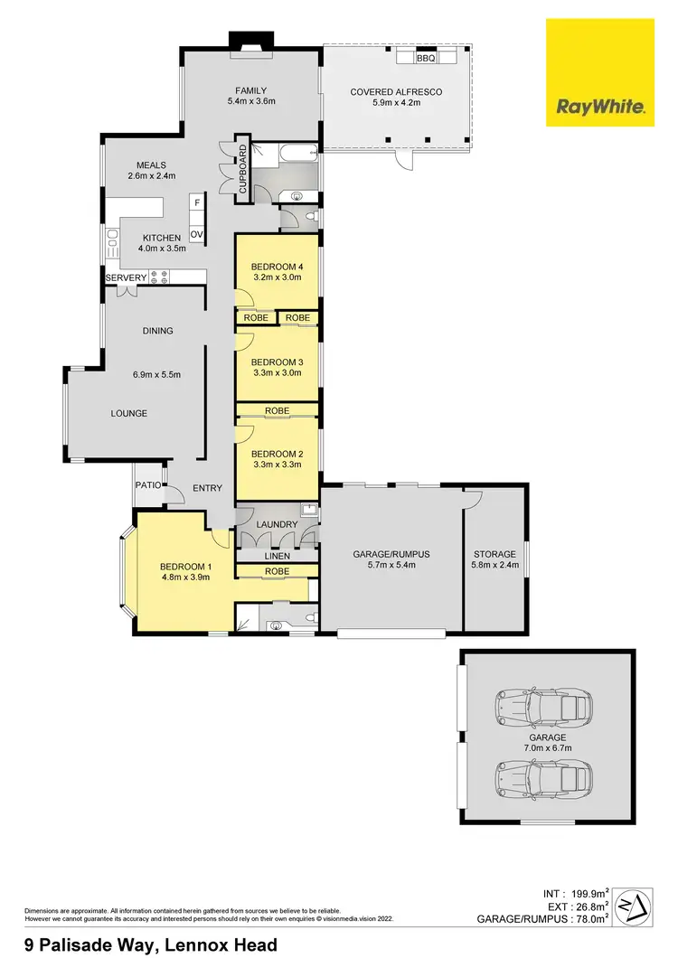 Floorplan of Homely house listing, 9 Palisade Way, Lennox Head NSW 2478