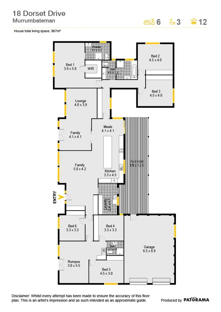 Floorplan of Homely house listing, 18 Dorset Drive, Murrumbateman NSW 2582