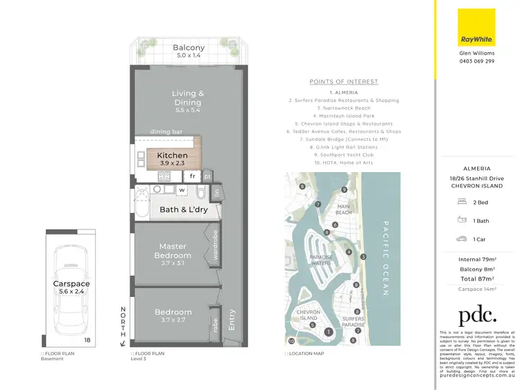 Floorplan of Homely apartment listing, 18/26 Stanhill Drive, Chevron Island QLD 4217