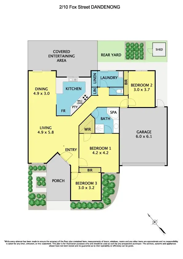 Floorplan of Homely unit listing, 2/10 Fox Street, Dandenong VIC 3175
