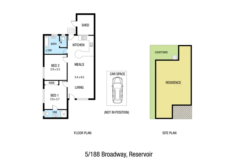 Floorplan of Homely unit listing, 5/188 Broadway, Reservoir VIC 3073