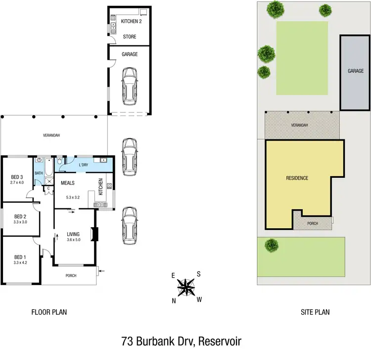Floorplan of Homely house listing, 73 Burbank Drive, Reservoir VIC 3073