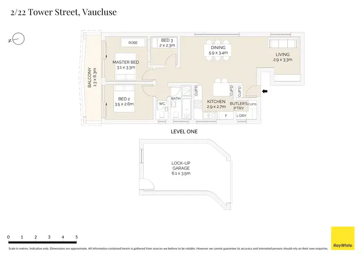 Floorplan of Homely apartment listing, 2/22 Tower Street, Vaucluse NSW 2030