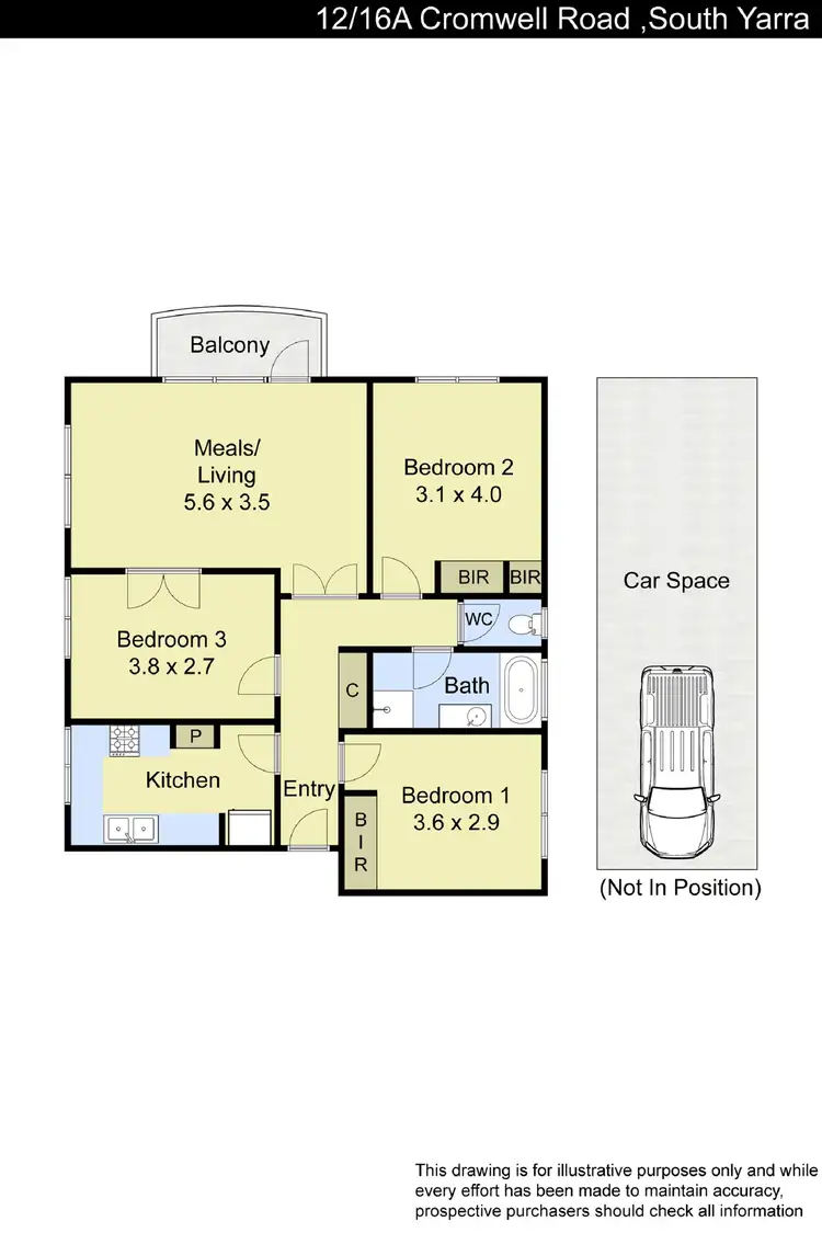 Floorplan of Homely apartment listing, 12/16A Cromwell Road, South Yarra VIC 3141