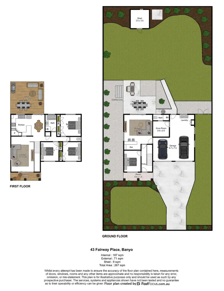 Floorplan of Homely house listing, 43 Fairway Place, Banyo QLD 4014