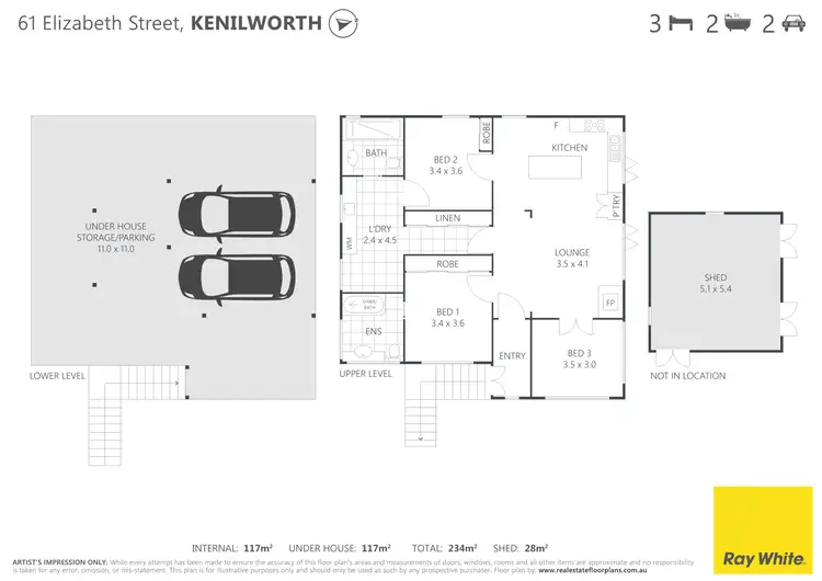 Floorplan of Homely house listing, 61 Elizabeth Street, Kenilworth QLD 4574