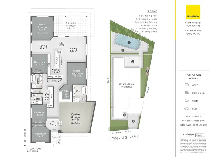 Floorplan of Homely house listing, 4 Corvus Way, Robina QLD 4226