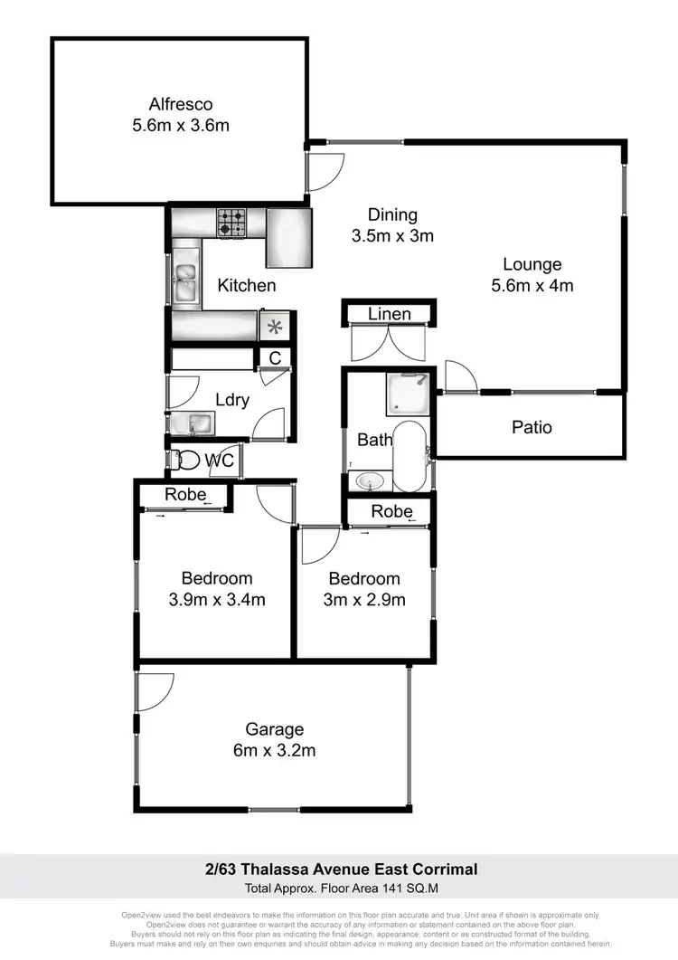 Floorplan of Homely villa listing, 2/63 Thalassa Avenue, East Corrimal NSW 2518