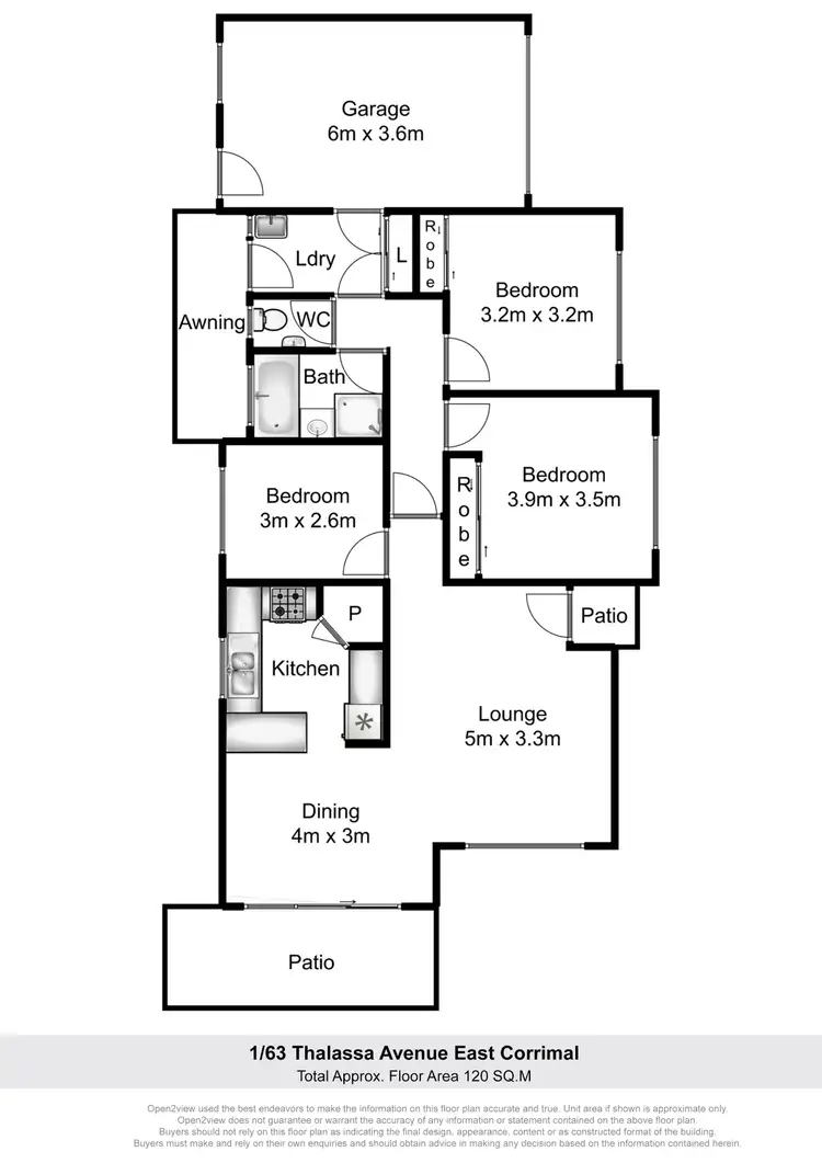 Floorplan of Homely villa listing, 1/63 Thalassa Avenue, East Corrimal NSW 2518
