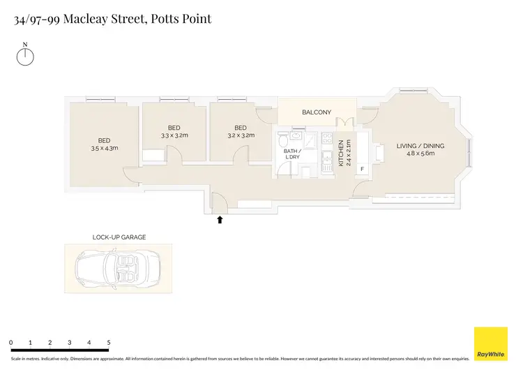 Floorplan of Homely apartment listing, 34/97-99 Macleay Street, Potts Point NSW 2011