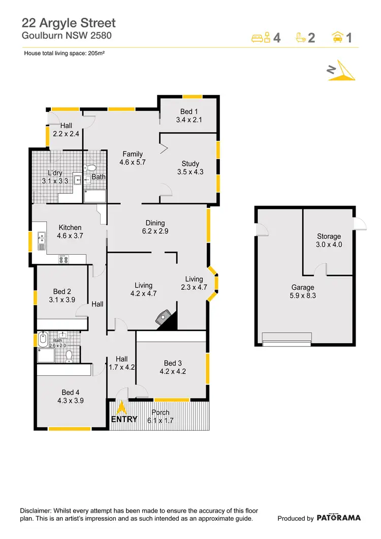 Floorplan of Homely house listing, 22 Argyle Street, Goulburn NSW 2580