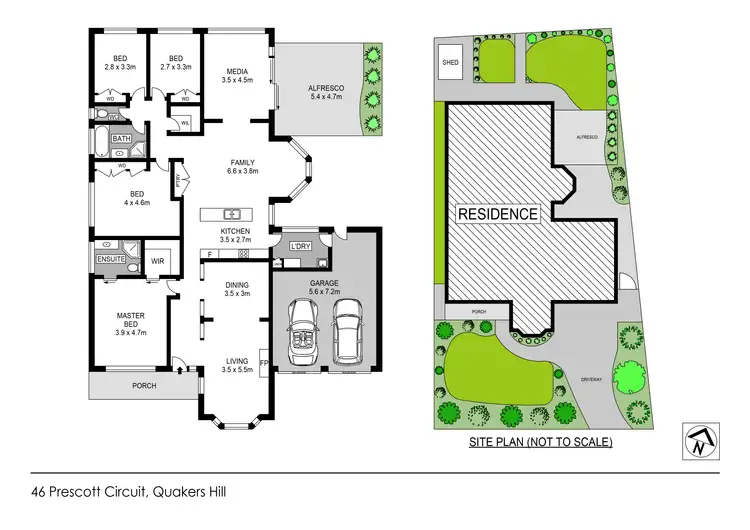 Floorplan of Homely house listing, 46 Prescott Circuit, Quakers Hill NSW 2763