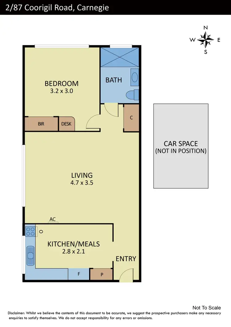 Floorplan of Homely apartment listing, 2/87 Coorigil Road, Carnegie VIC 3163